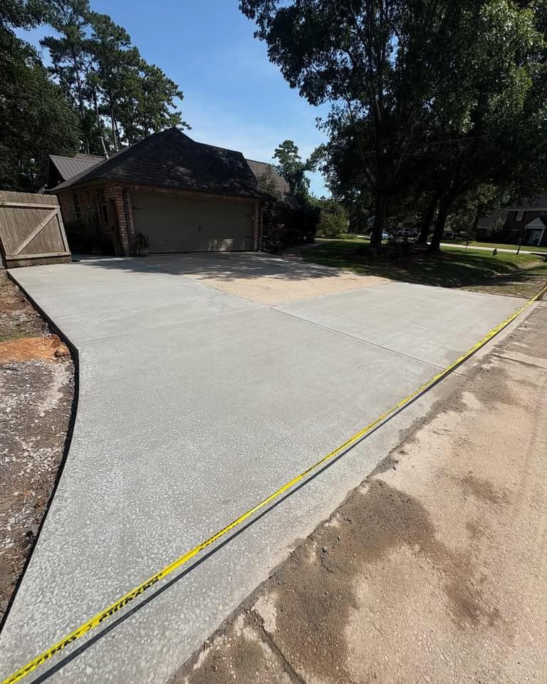 Concrete driveway installation by SC Solutions