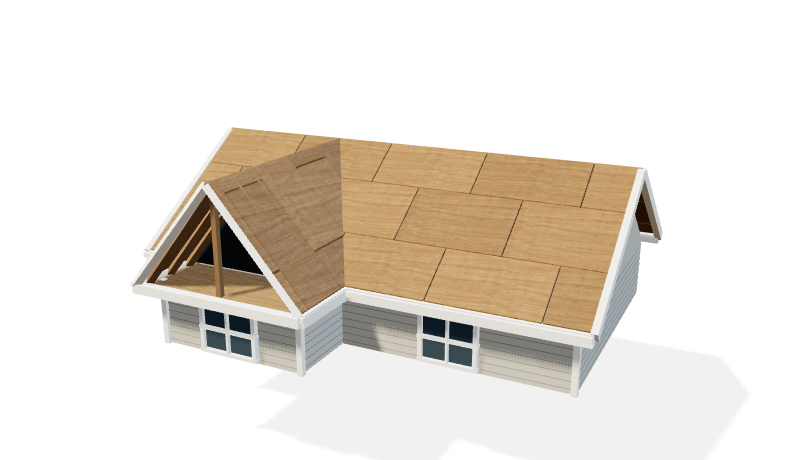 Illustrative roofing assembly: Deck