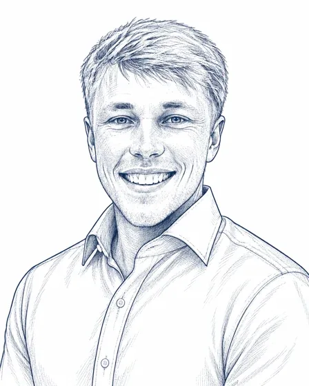 Illustrated portrait of Devin Stogner
